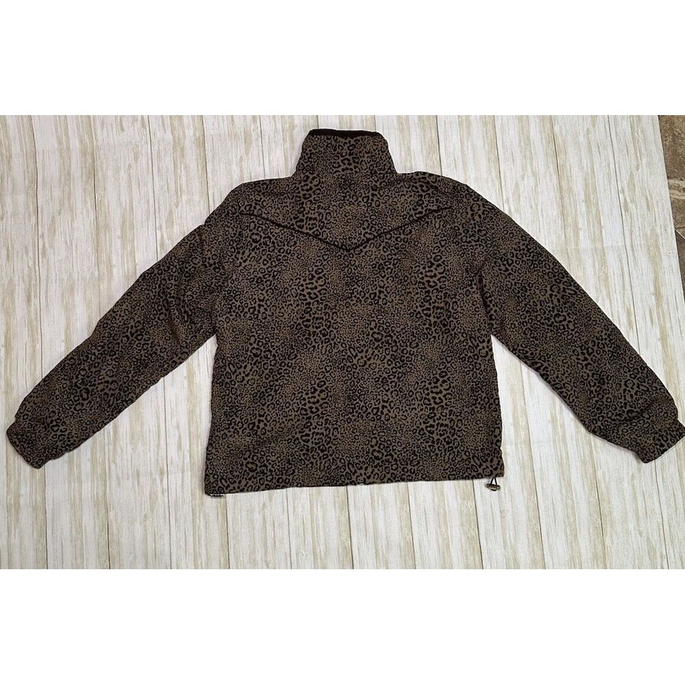 Activology Womens Leopard Print Jacket Full Zip Plus Size PM Pockets‎ Brown - Picture 11 of 12